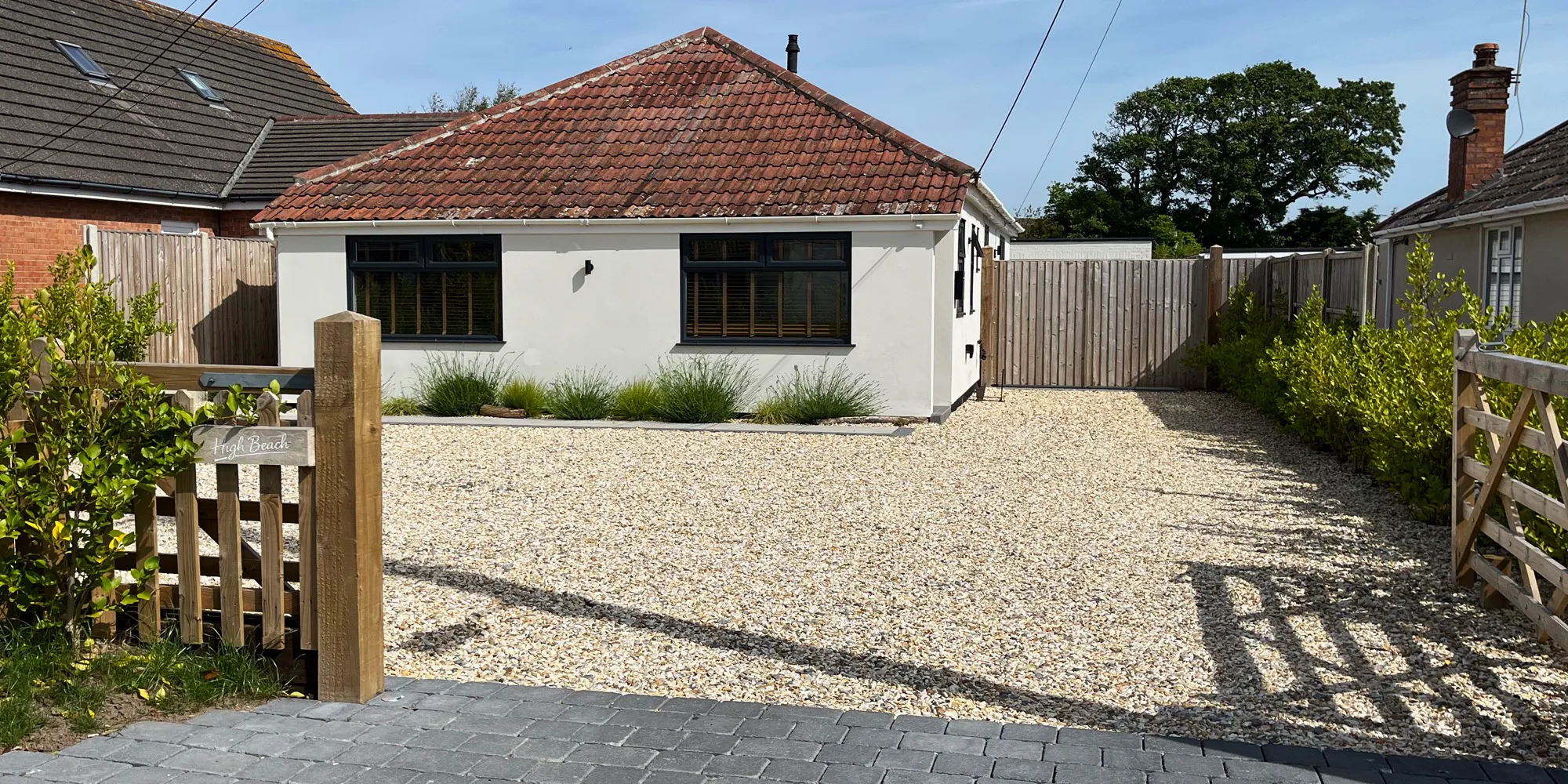 Parking area at High Beach Holidays, Berrow, Somerset